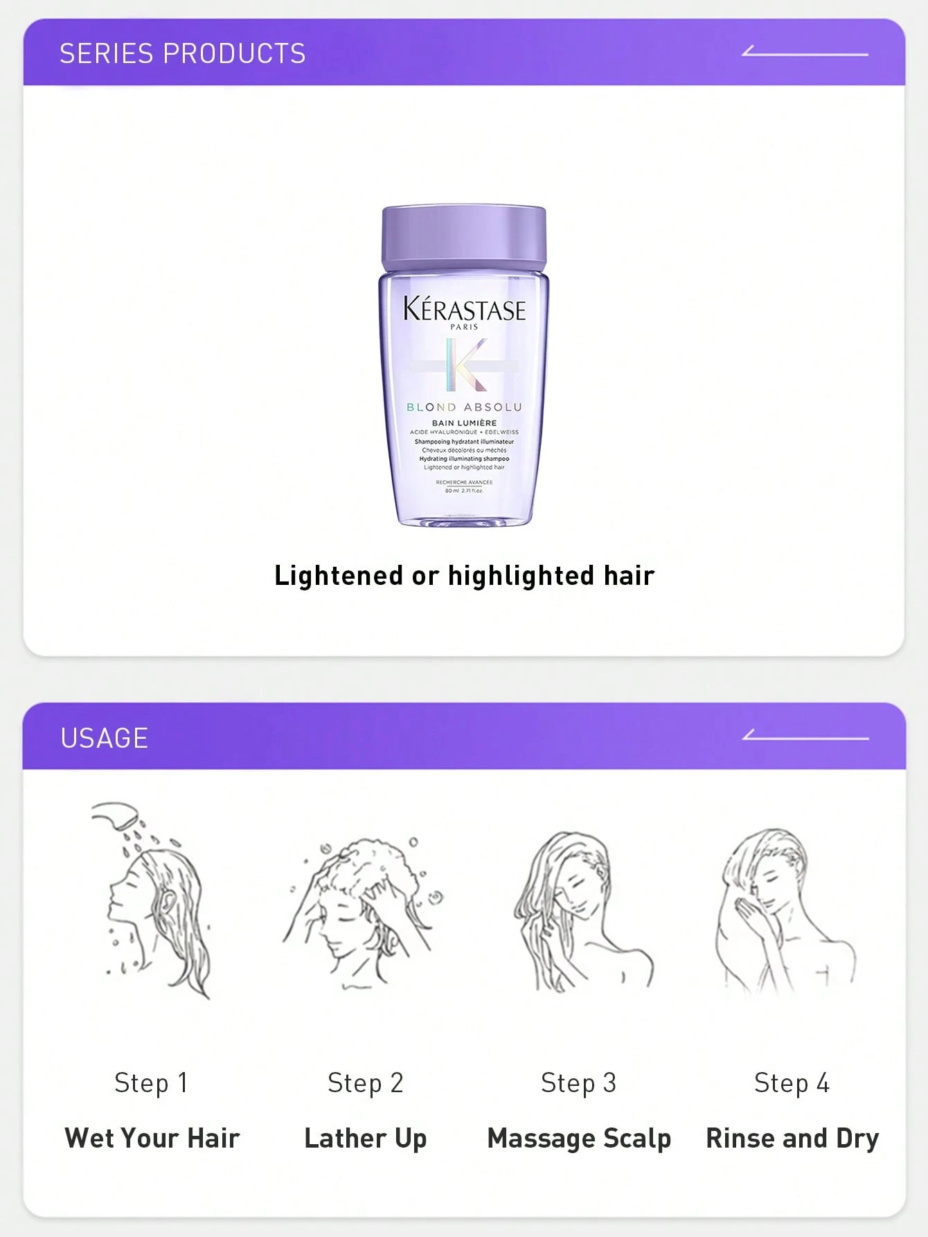 Kérastase شامبو مرطب مشرق BLOND ABSOLU 80مل - الصورة 2