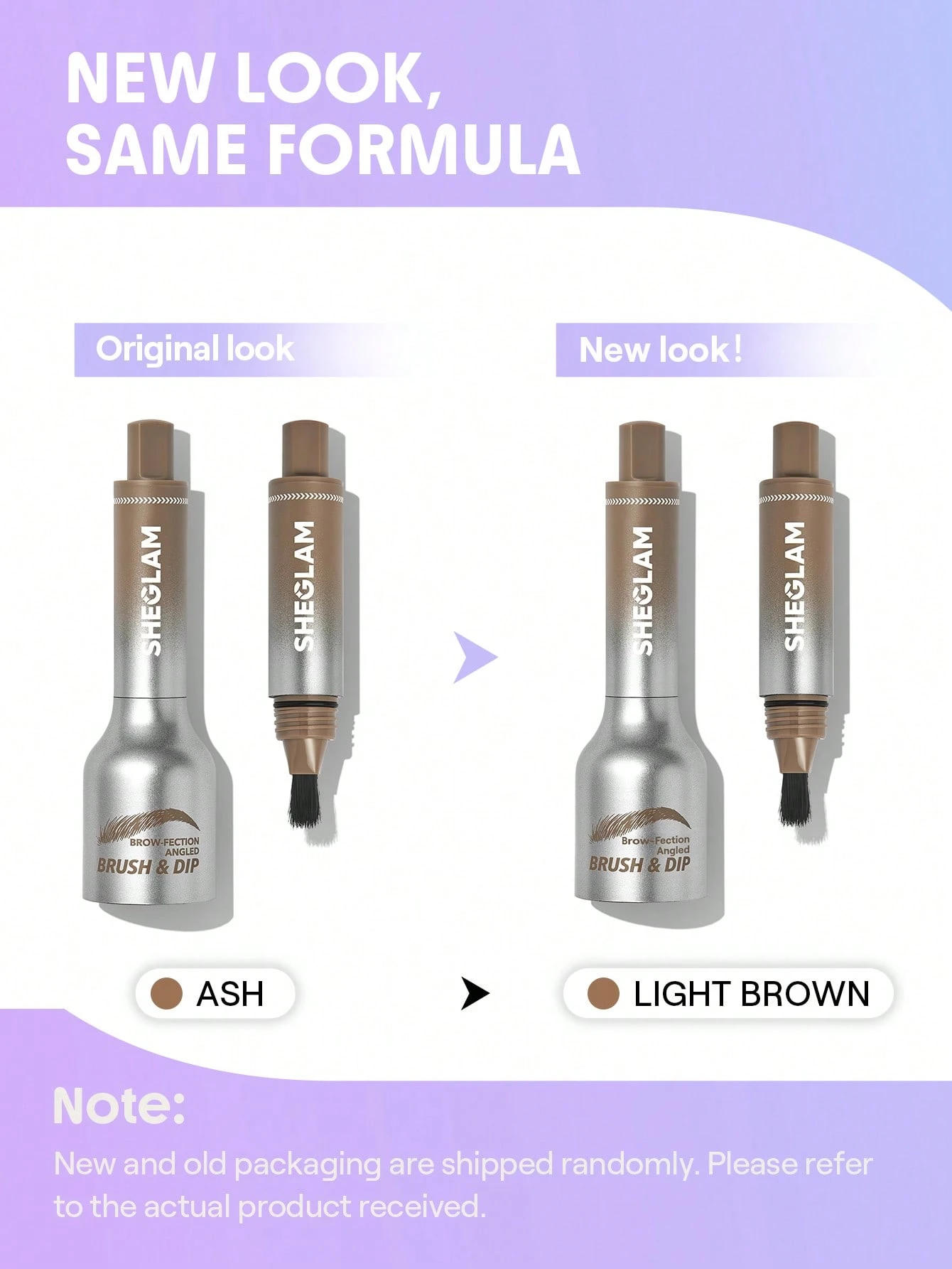 SHEGLAM فرشاة Brow-Fection بزاوية وفرشاة غمس تشبه الشعر - الصورة 7