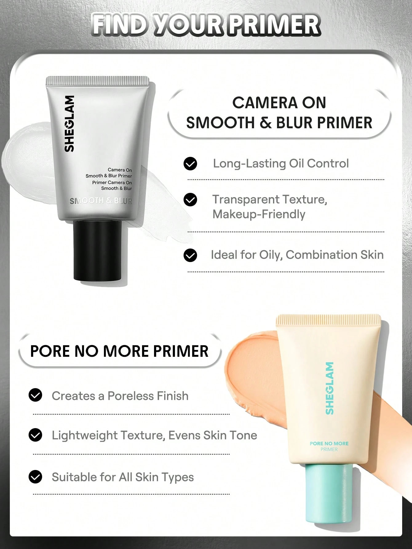 SHEGLAM Camera On ناعم برايمر علامة تجارية جمال مكياج - الصورة 3