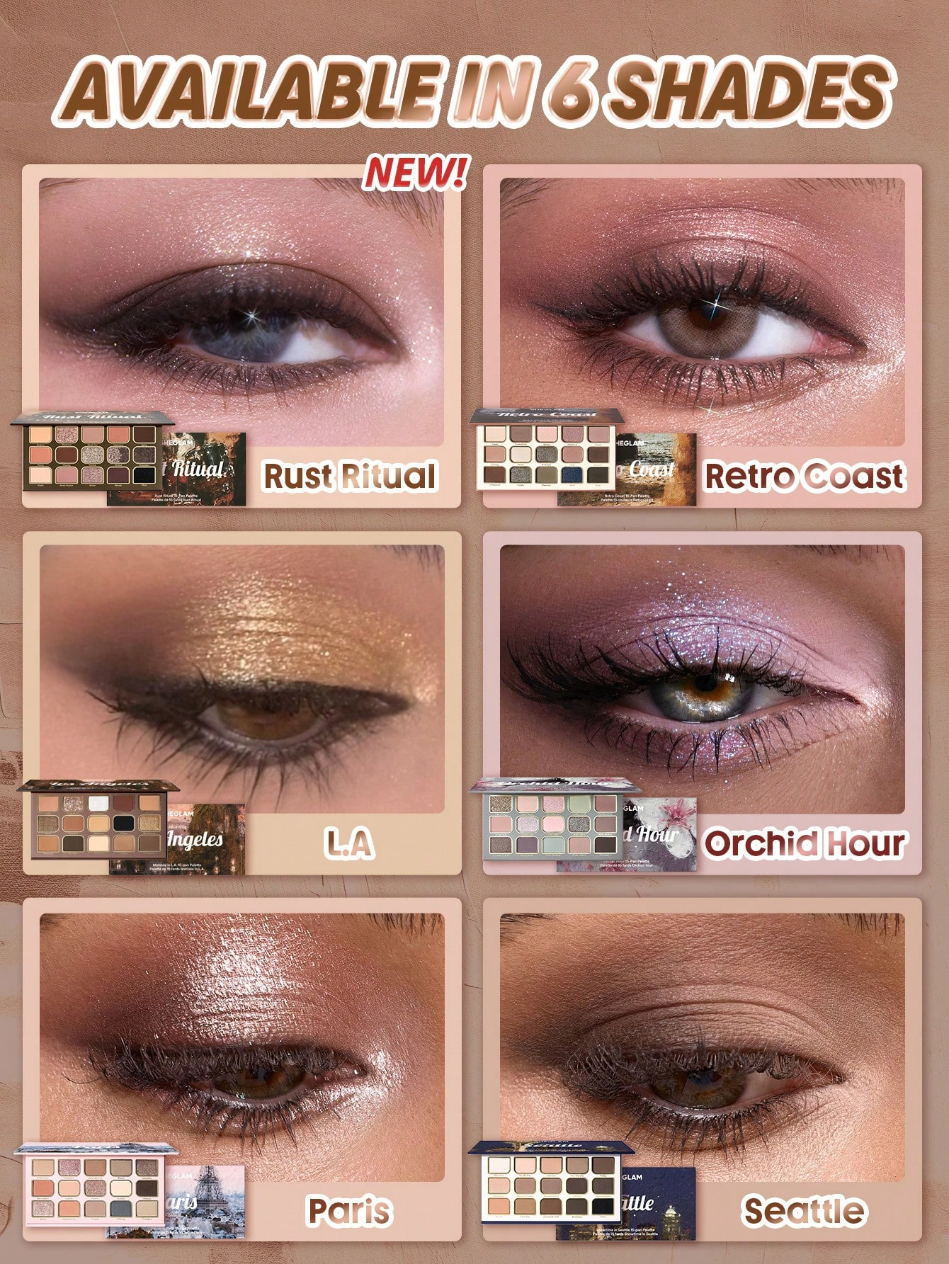 SHEGLAM Rust Ritual باليت ظلال العيون 15 لون - الصورة 3